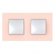 Рамка Unica Quadro 2 поста розовый жемчуг