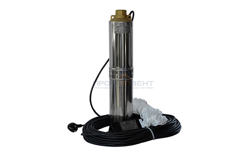 Насос скважинный Водолей БЦПЭ 0,32-80 У (1,29 кВт, Qmax 1,2 м³/ч,Hmax 120 м, кабель 80 м)