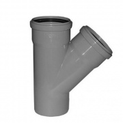 Тройник 45° редукционный для внутренней канализации Valsir - 110 x 40