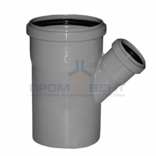 Тройник 67° редукционный для внутренней канализации Valsir - 50 x 40