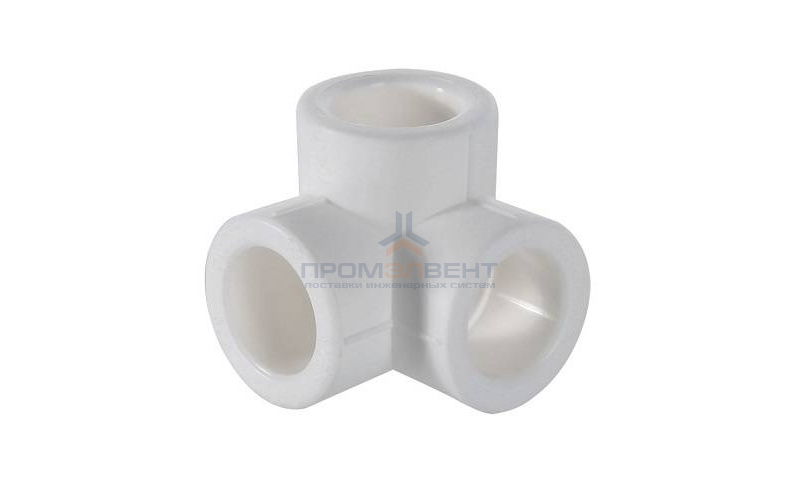 Тройник двухплоскостной VALTEC VTp.738 - 25 (для полипропиленовых труб под пайку, цвет белый)