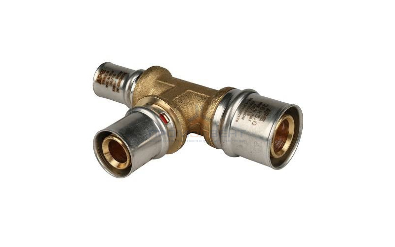 Тройник переходной STOUT - 20 x 16 x 16 (прессовой, для металлопластиковых труб)