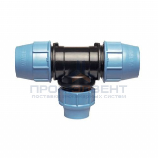 Тройник переходной UNIDELTA 1013 - 63 x 50 x 63 (винтовой, для труб ПНД)