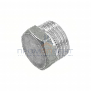 Заглушка латунная с наружной резьбой STOUT - 3/4" (никелированная)