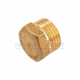 Заглушка латунная с наружной резьбой STOUT - 3/8"