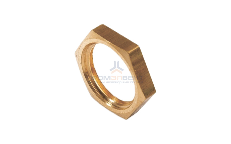 Контргайка латунная резьбовая STOUT - 1/4