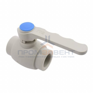Кран шаровой FV-Plast - 32 (для полипропиленовых труб под пайку, цвет серый, ручка рычаг)