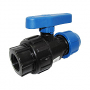 Кран шаровой с переходом на внутреннюю резьбу ДЖИЛЕКС - 20 x 1/2" (винтовой, для труб ПНД)