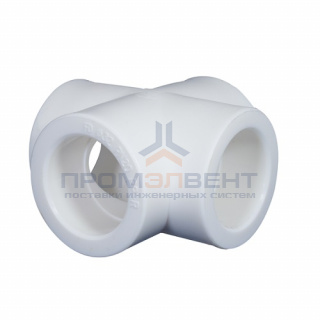 Крестовина KALDE - 25 (для полипропиленовых труб под пайку, цвет белый)