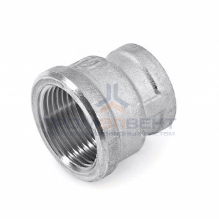 Муфта латунная резьбовая переходная STOUT - 1"1/4 x 1/2" (никелированная)