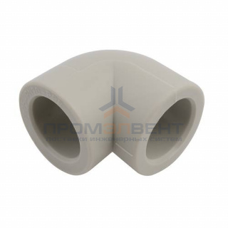 Отвод 90° FV-Plast - 63 (для полипропиленовых труб под пайку, цвет серый)