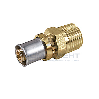 Переход на наружную резьбу Giacomini RM107 - 16x2.0 x 1/2" (прессовой, для металлопластиковых труб)