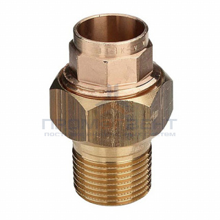 Переход на наружную резьбу разъемный Viega R4 94341G - 22 x 3/4" (для медных труб под пайку)