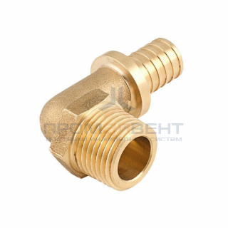 Переход на наружную резьбу угловой SANEXT - 20 x 3/4" (для труб из сшитого полиэтилена)