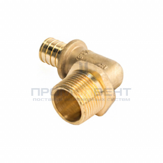 Переход на наружную резьбу угловой STOUT - 25 x 3/4" (для труб из сшитого полиэтилена)