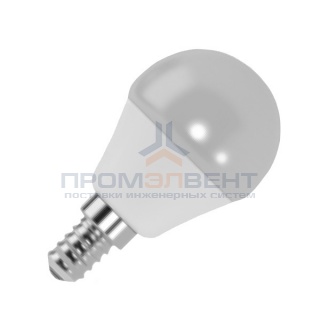 Лампа светодиодная шарик FL-LED GL45 5,5W 6400К 220V E14 45х80 510Лм холодный свет