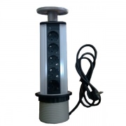 Блок розеточный выдвижной, 5 розеток 45х45мм