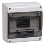 Щит влагозащищенный КМПн-8 IP66 на 8 модулей навесной пластиковый с прозрачной дверкой ИЭК