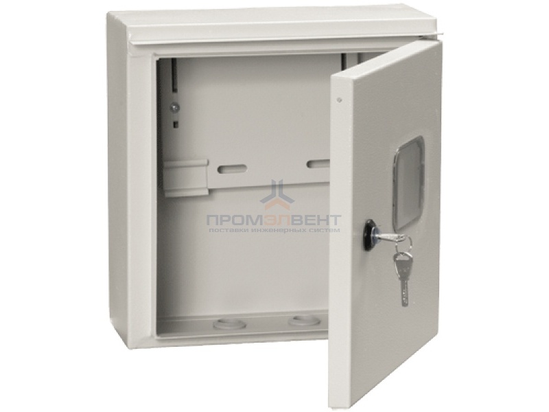 Щит металлический влагозащищенный ЩУ 1/1-0 74 У1 IP54, на 1-фазный счетчик 310х300х150