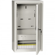 Щит металлический ЩУРн-3/12з-0 74 У2 IP54 на 3-фазный счетчик и 12 модулей навесной ИЭК